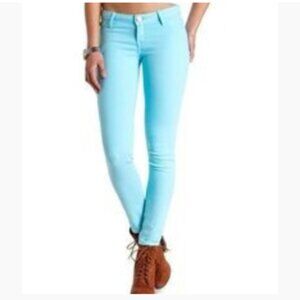 FLYING MONKEY Bundle of 2 Turquoise and Lime Green Skinny Junior Jeans Size 1